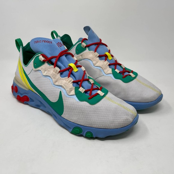 Nike React Element 55 SE Sneakers Mens 11 1/2 Blue White 2943 L.7.2 main image 11